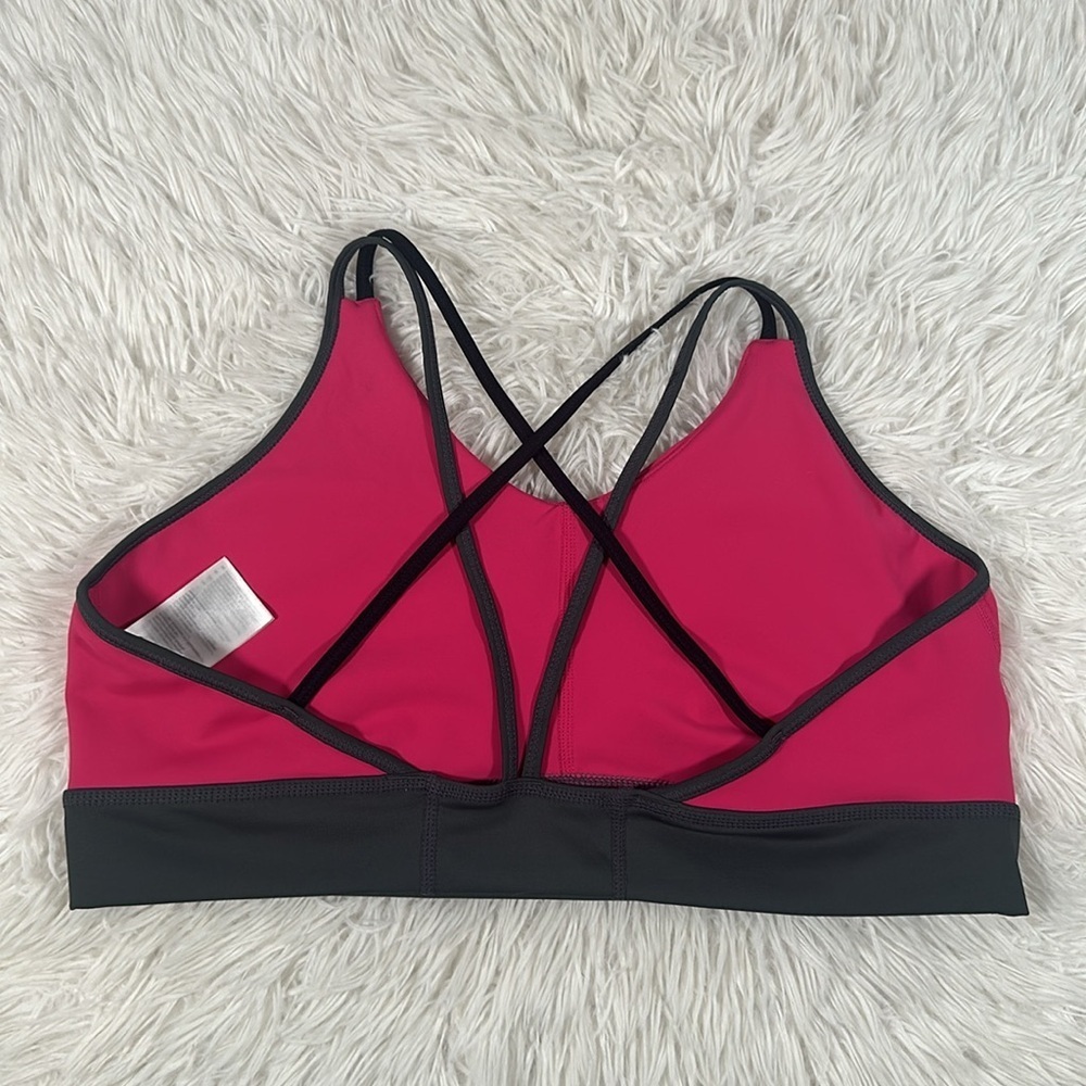 Adidas Pink & Grey Crossback Sports Bra - Picture 4 of 5